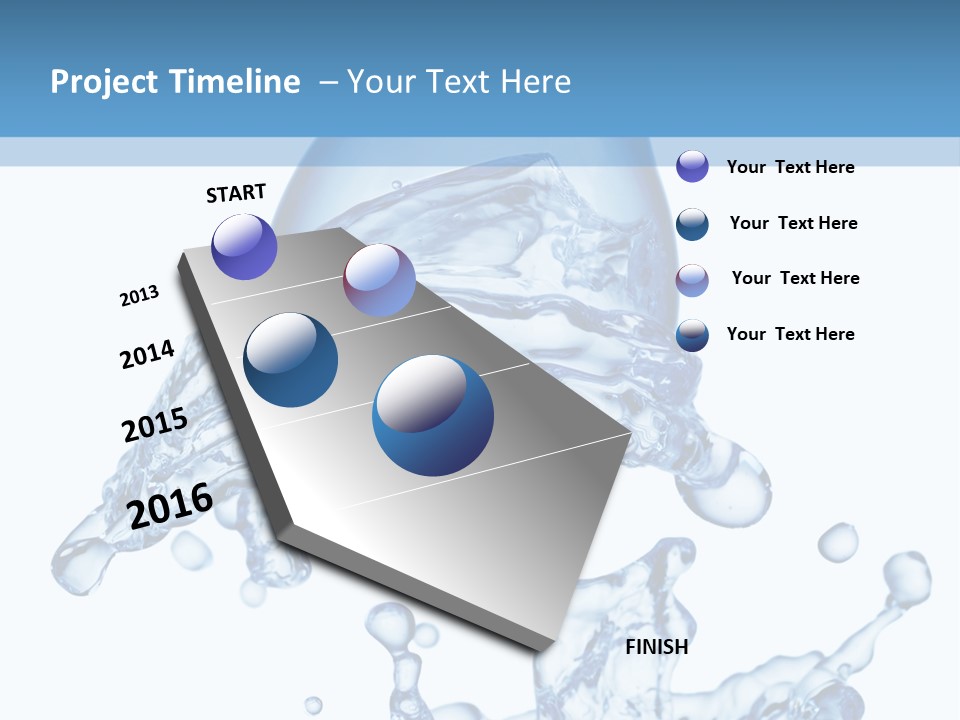 A Bottle Of Water With Water Splashing Out Of It PowerPoint Template