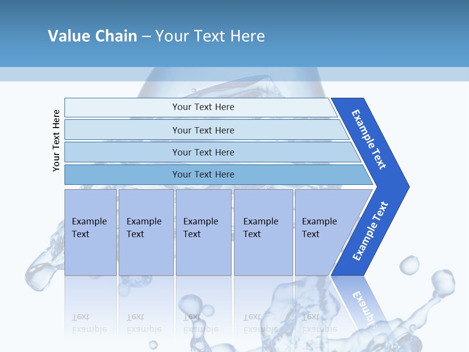 A Bottle Of Water With Water Splashing Out Of It PowerPoint Template
