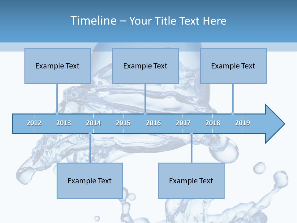A Bottle Of Water With Water Splashing Out Of It PowerPoint Template