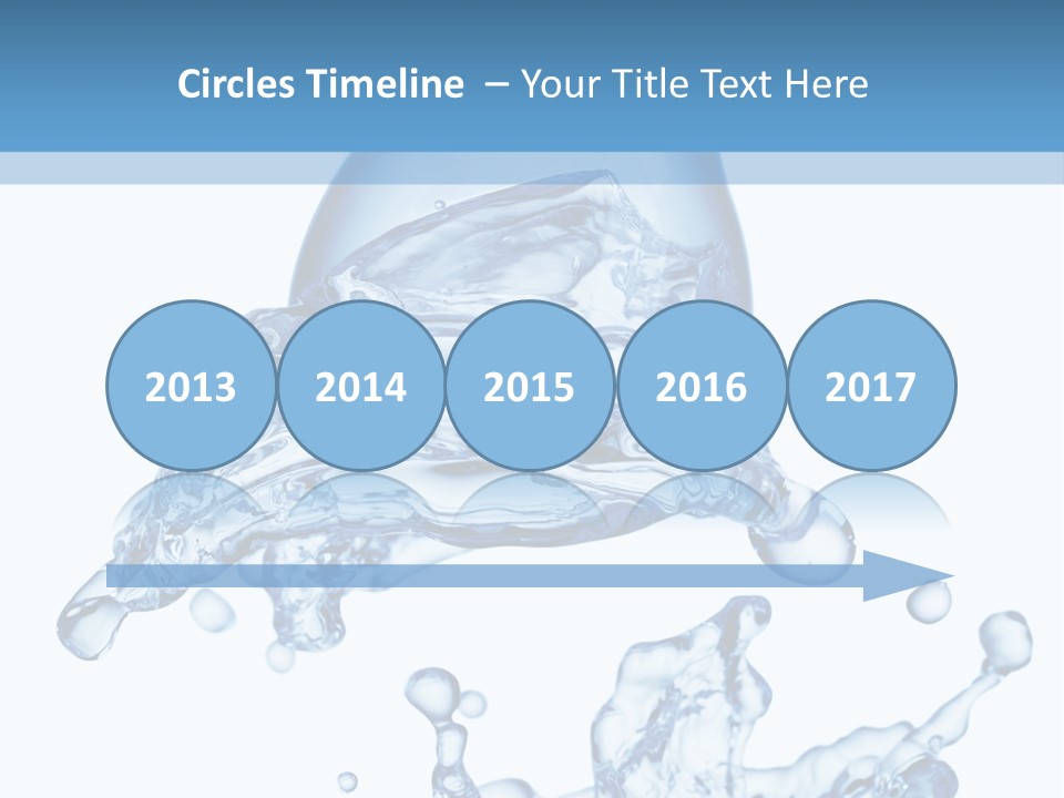 A Bottle Of Water With Water Splashing Out Of It PowerPoint Template