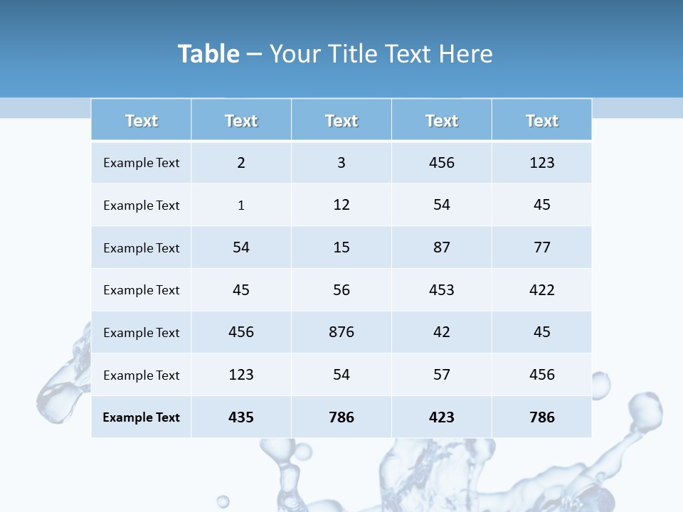 A Bottle Of Water With Water Splashing Out Of It PowerPoint Template