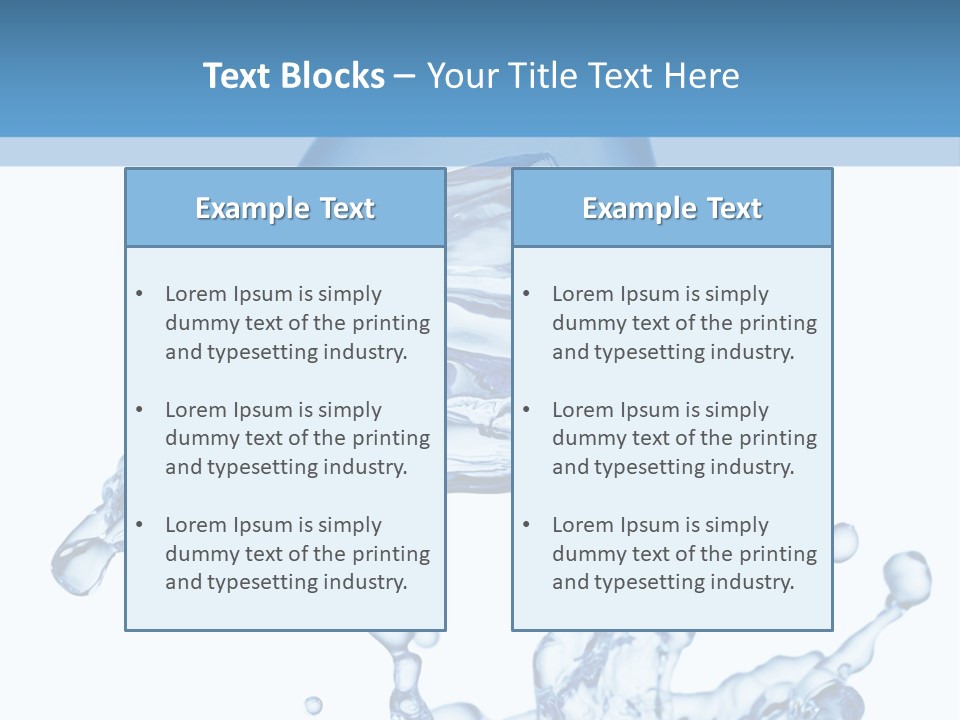 A Bottle Of Water With Water Splashing Out Of It PowerPoint Template