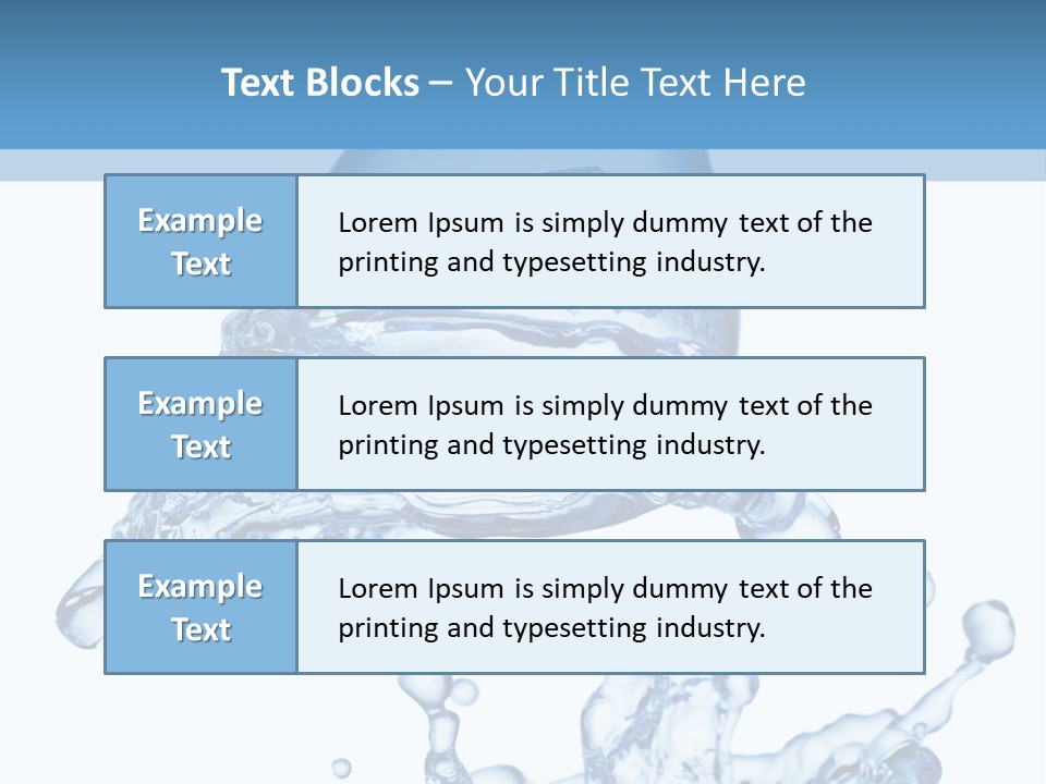 A Bottle Of Water With Water Splashing Out Of It PowerPoint Template