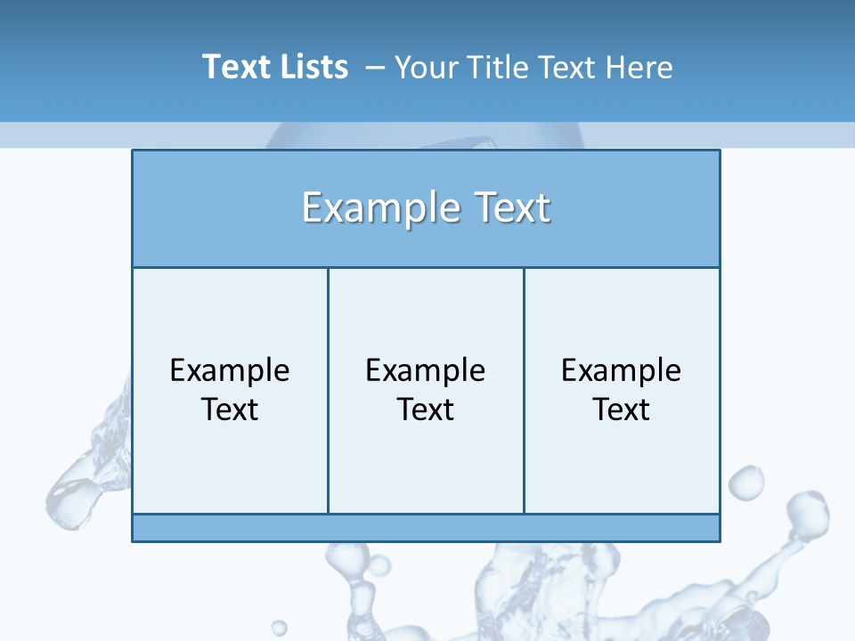 A Bottle Of Water With Water Splashing Out Of It PowerPoint Template