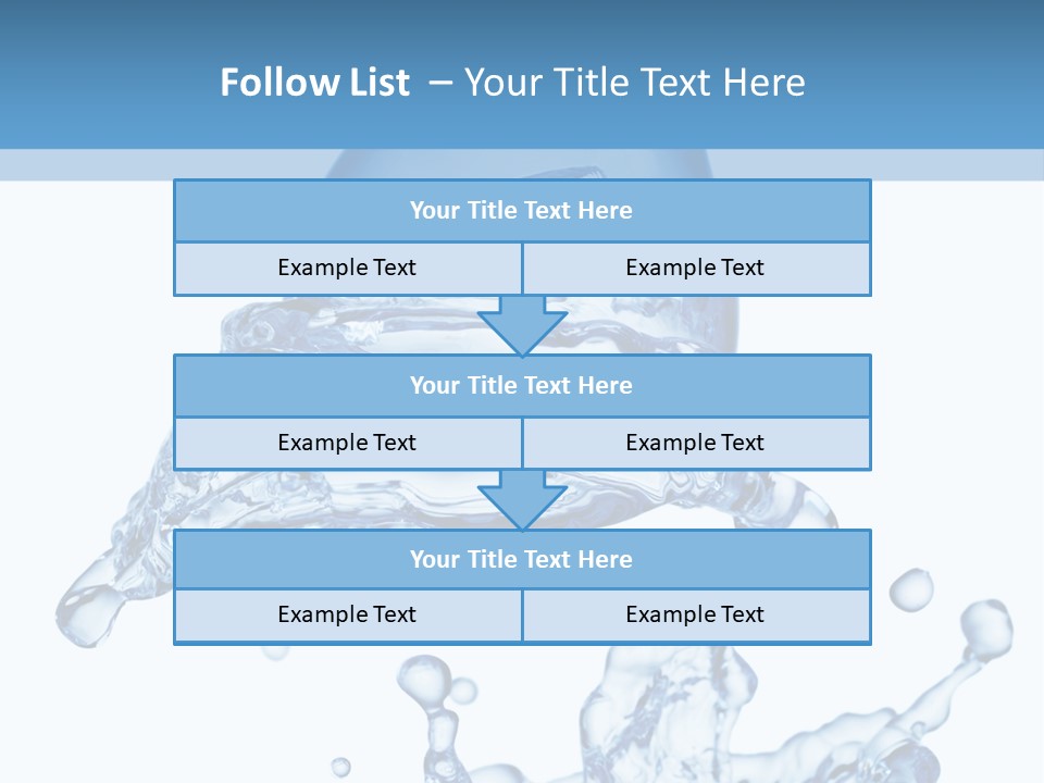 A Bottle Of Water With Water Splashing Out Of It PowerPoint Template