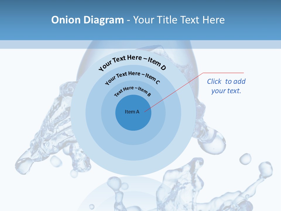 A Bottle Of Water With Water Splashing Out Of It PowerPoint Template