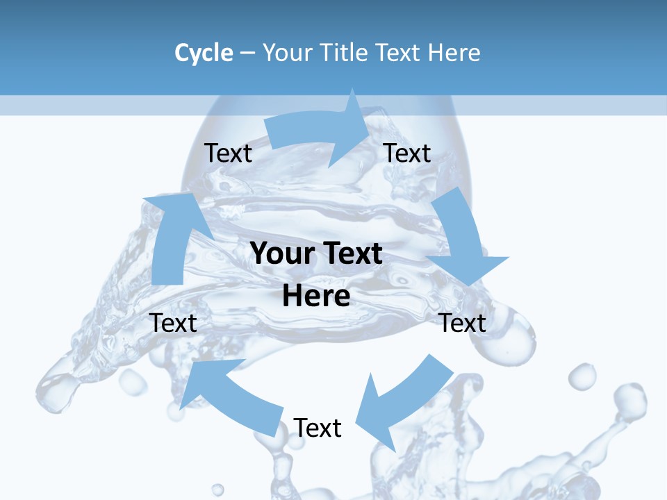 A Bottle Of Water With Water Splashing Out Of It PowerPoint Template