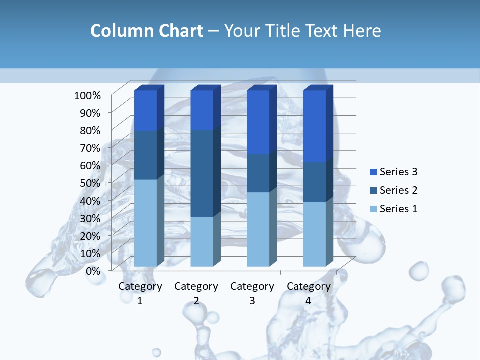 A Bottle Of Water With Water Splashing Out Of It PowerPoint Template