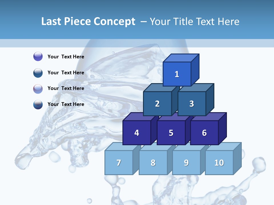 A Bottle Of Water With Water Splashing Out Of It PowerPoint Template