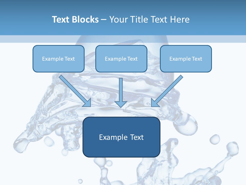 A Bottle Of Water With Water Splashing Out Of It PowerPoint Template