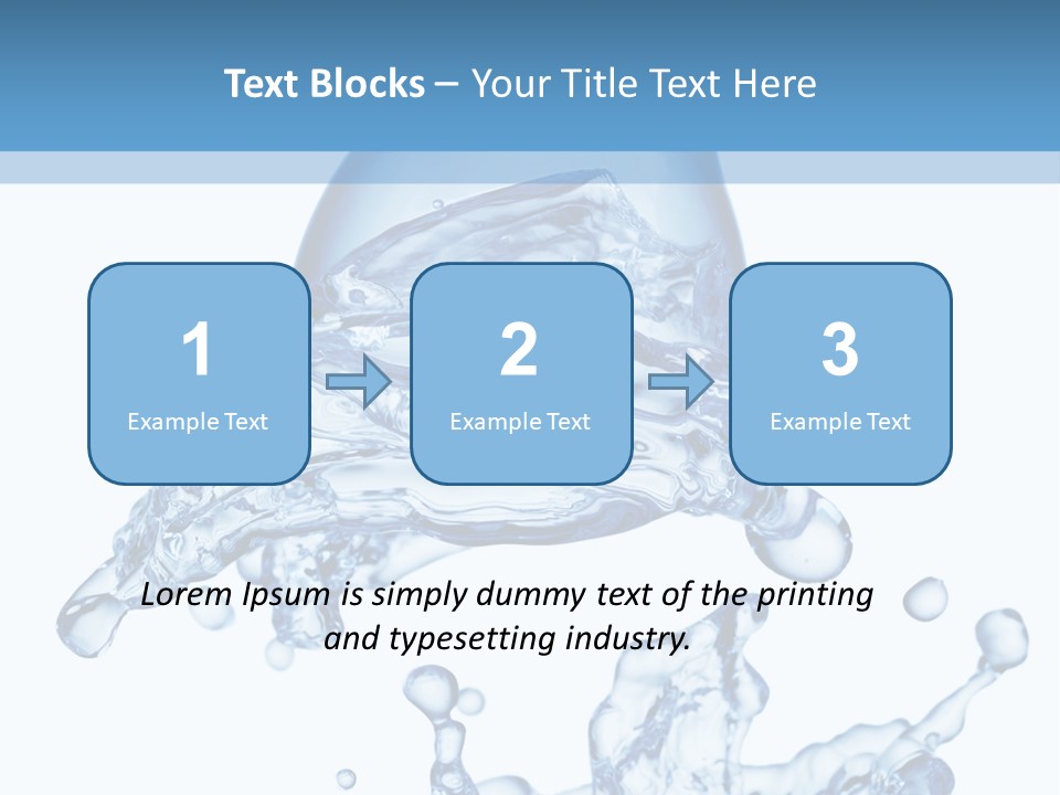 A Bottle Of Water With Water Splashing Out Of It PowerPoint Template