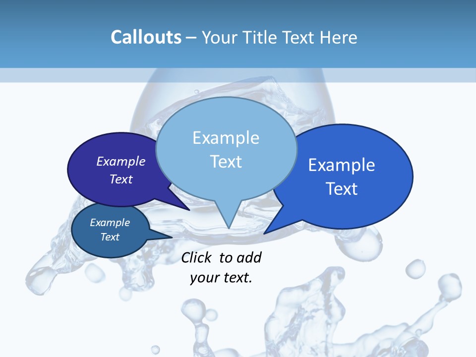 A Bottle Of Water With Water Splashing Out Of It PowerPoint Template