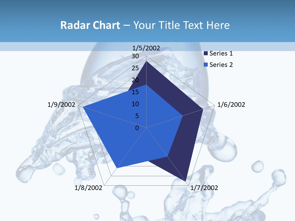 A Bottle Of Water With Water Splashing Out Of It PowerPoint Template