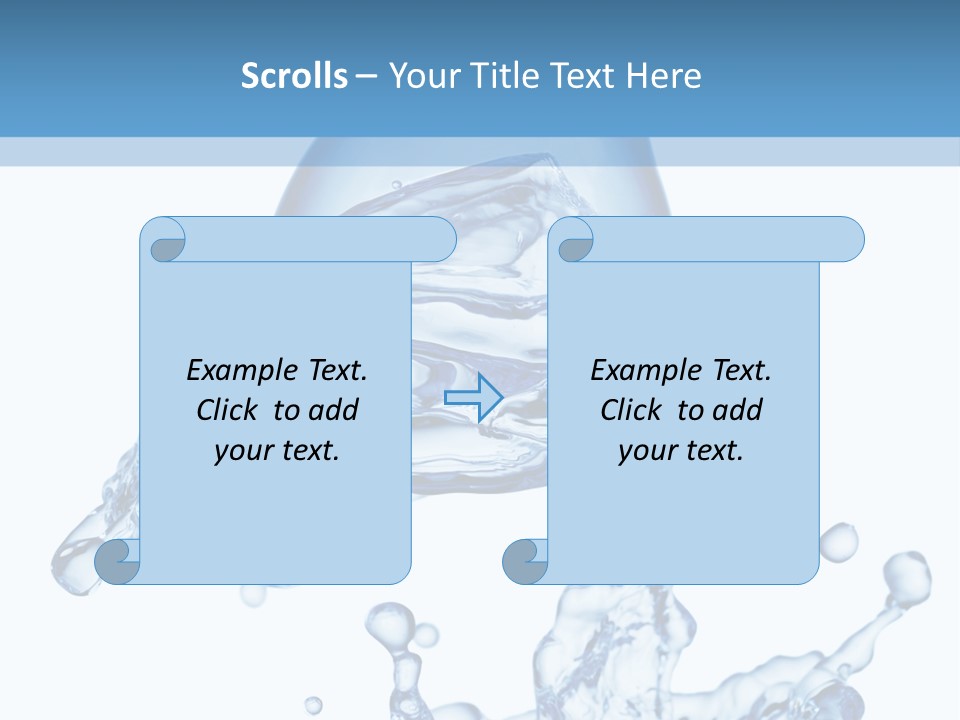 A Bottle Of Water With Water Splashing Out Of It PowerPoint Template