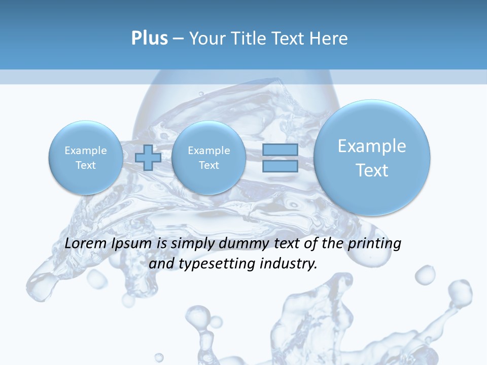 A Bottle Of Water With Water Splashing Out Of It PowerPoint Template