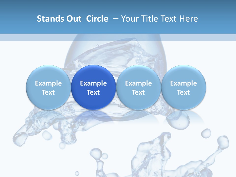 A Bottle Of Water With Water Splashing Out Of It PowerPoint Template