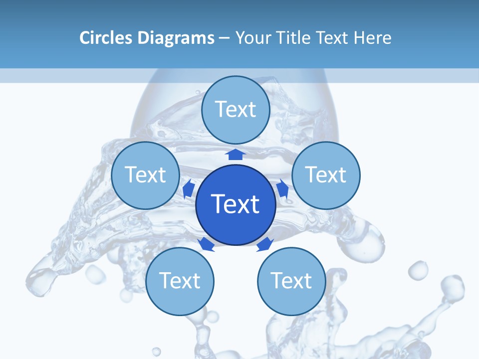 A Bottle Of Water With Water Splashing Out Of It PowerPoint Template