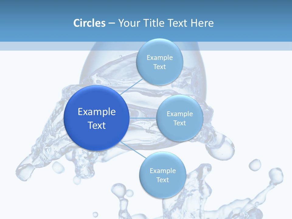 A Bottle Of Water With Water Splashing Out Of It PowerPoint Template