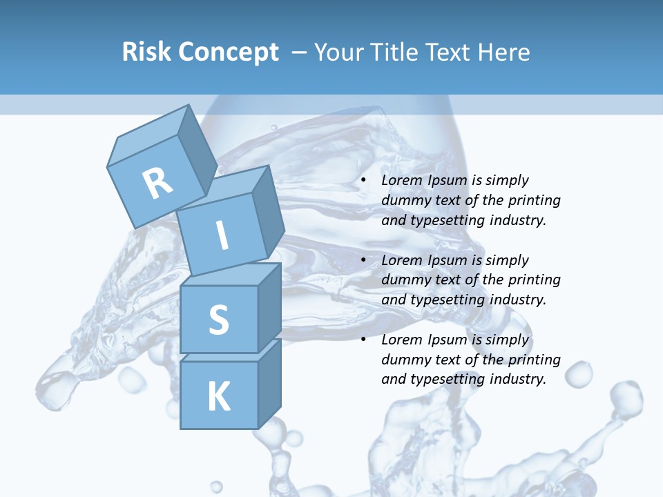 A Bottle Of Water With Water Splashing Out Of It PowerPoint Template