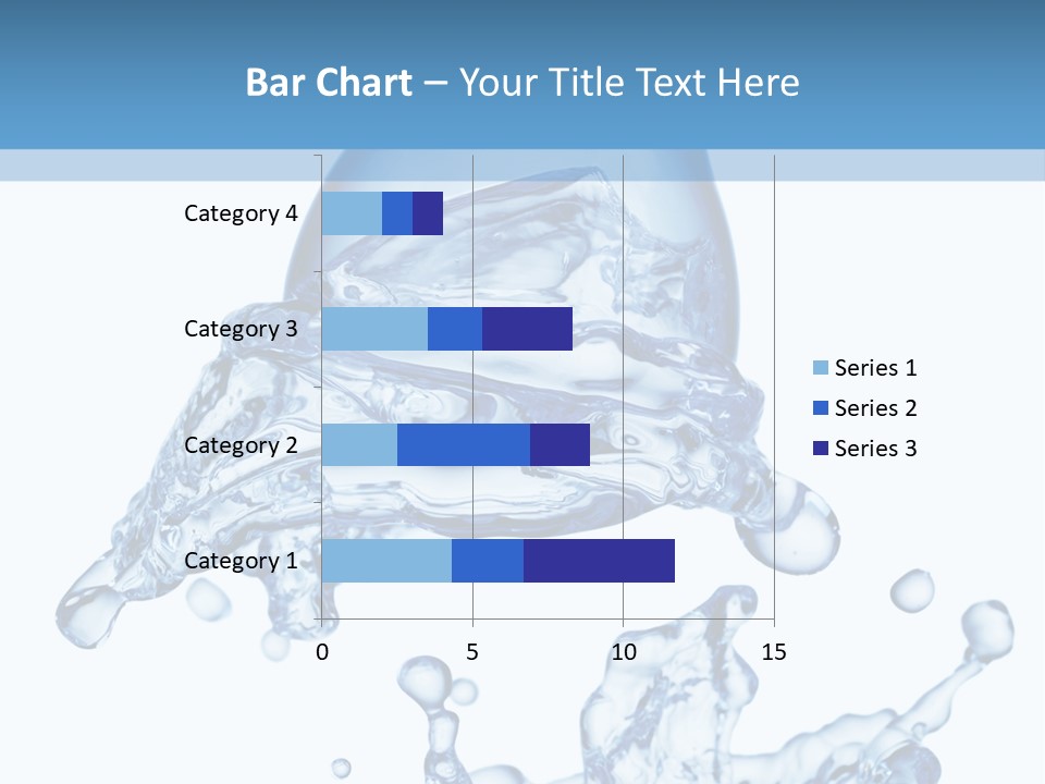 A Bottle Of Water With Water Splashing Out Of It PowerPoint Template