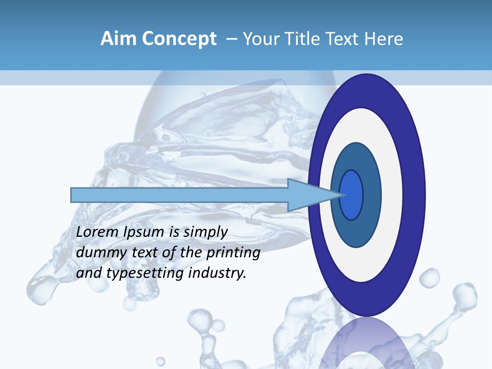 A Bottle Of Water With Water Splashing Out Of It PowerPoint Template