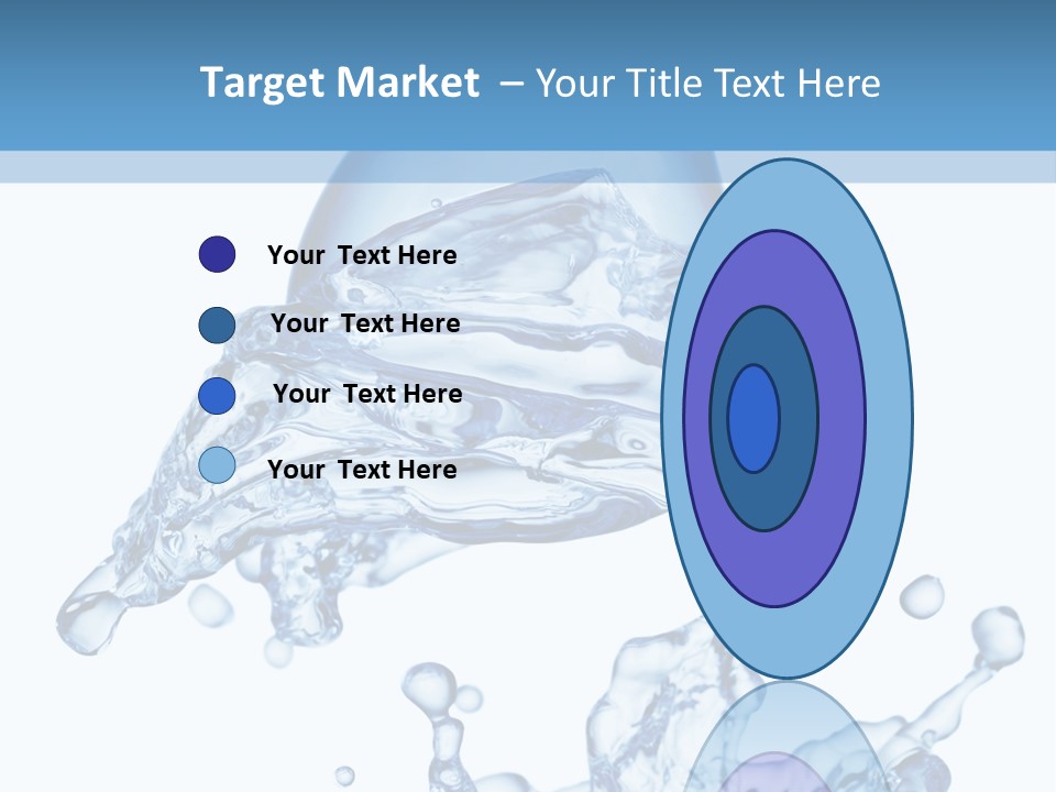 A Bottle Of Water With Water Splashing Out Of It PowerPoint Template