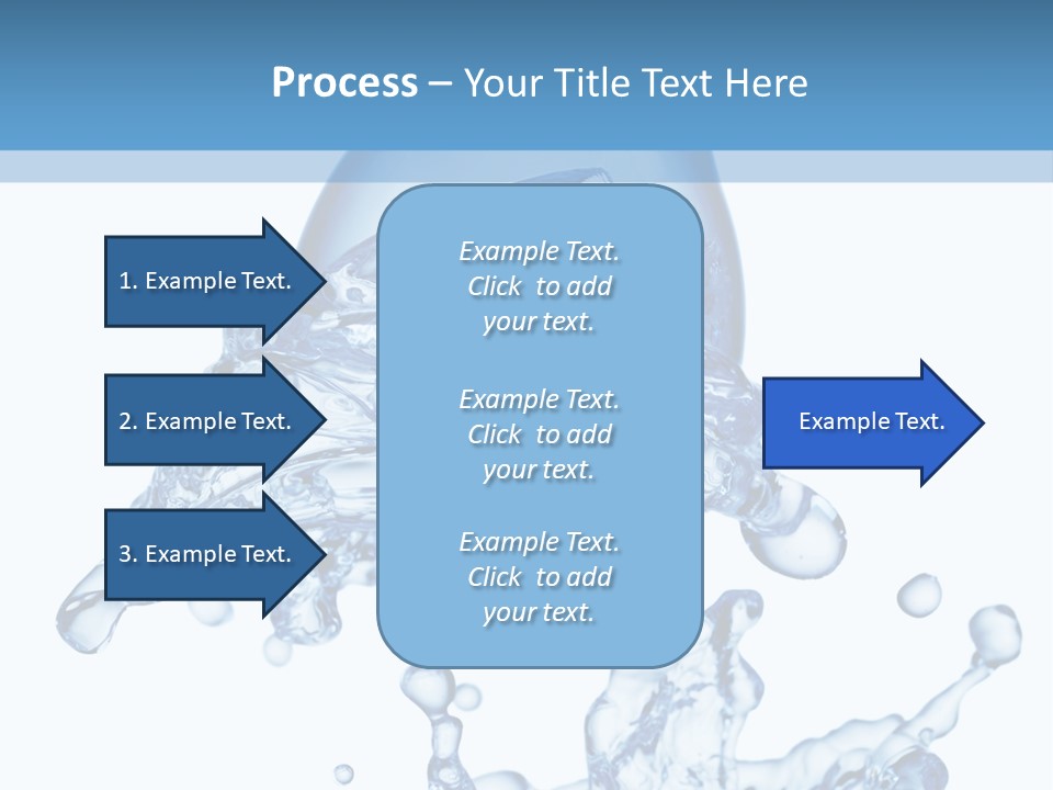 A Bottle Of Water With Water Splashing Out Of It PowerPoint Template