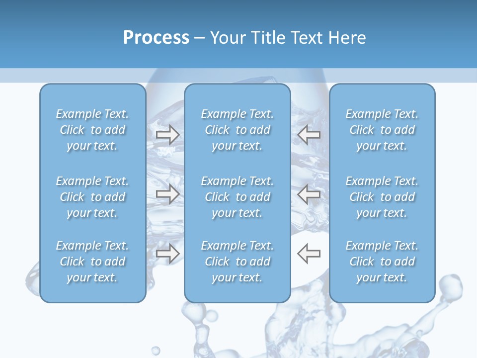 A Bottle Of Water With Water Splashing Out Of It PowerPoint Template