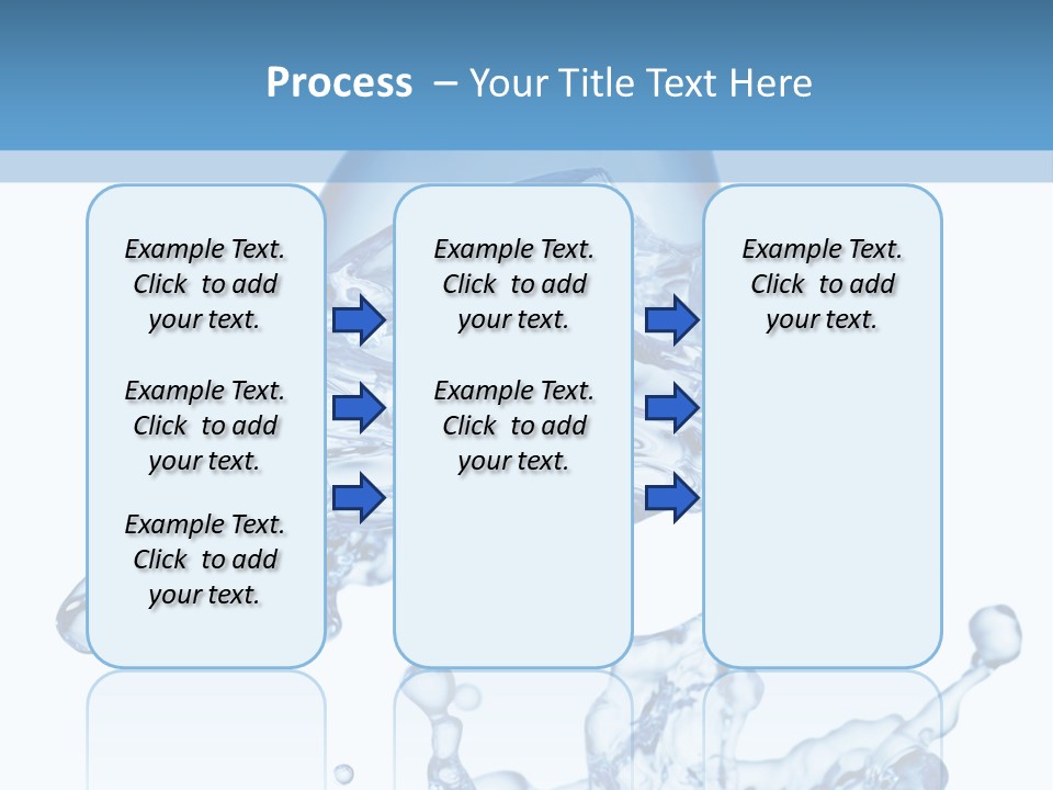 A Bottle Of Water With Water Splashing Out Of It PowerPoint Template