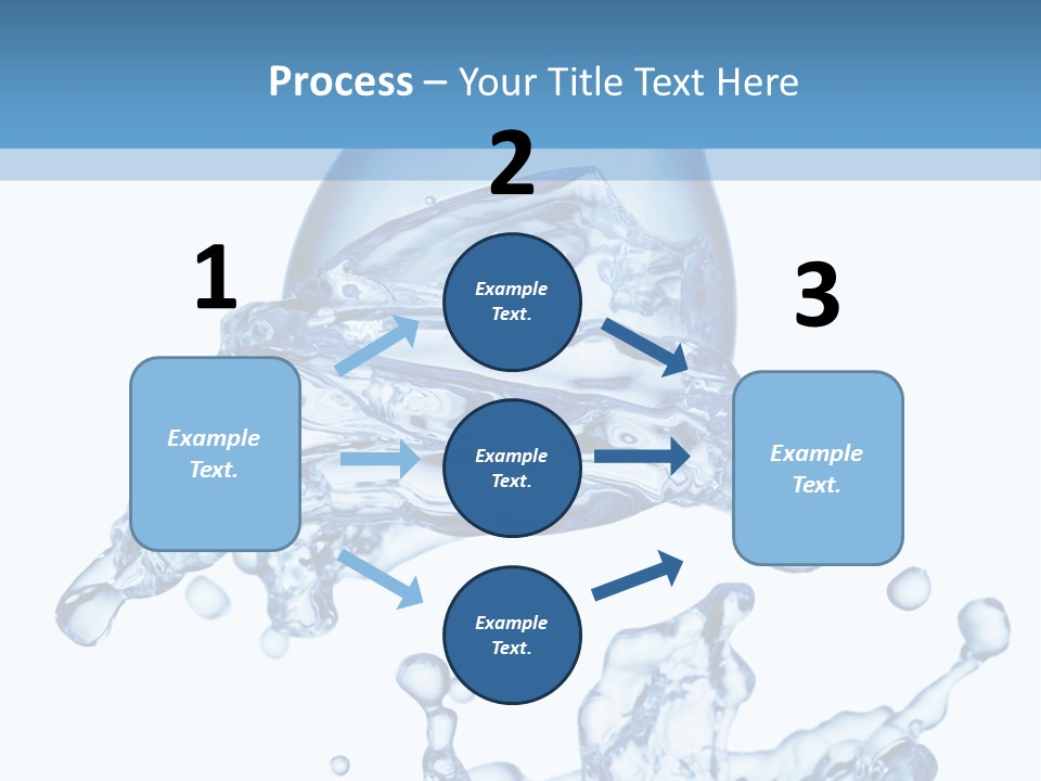 A Bottle Of Water With Water Splashing Out Of It PowerPoint Template