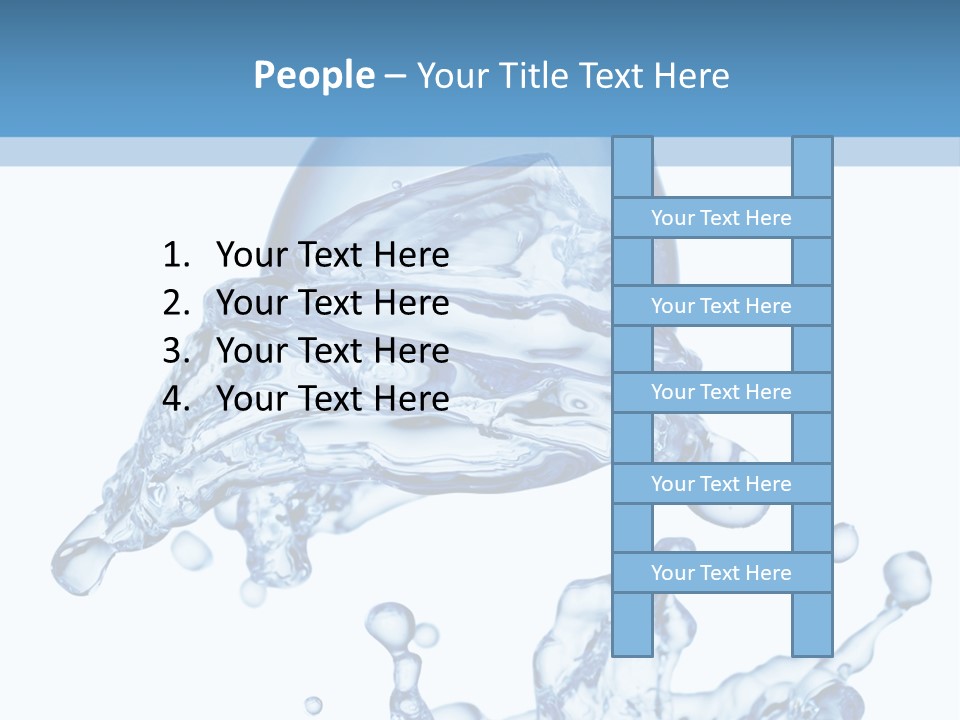 A Bottle Of Water With Water Splashing Out Of It PowerPoint Template