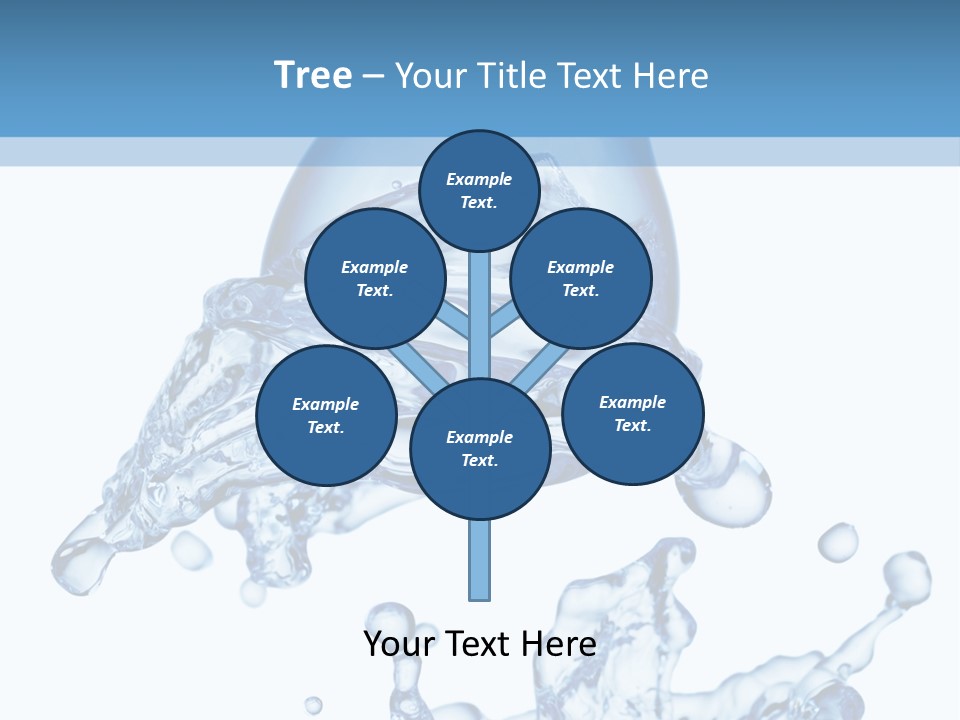 A Bottle Of Water With Water Splashing Out Of It PowerPoint Template