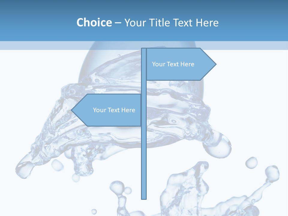A Bottle Of Water With Water Splashing Out Of It PowerPoint Template