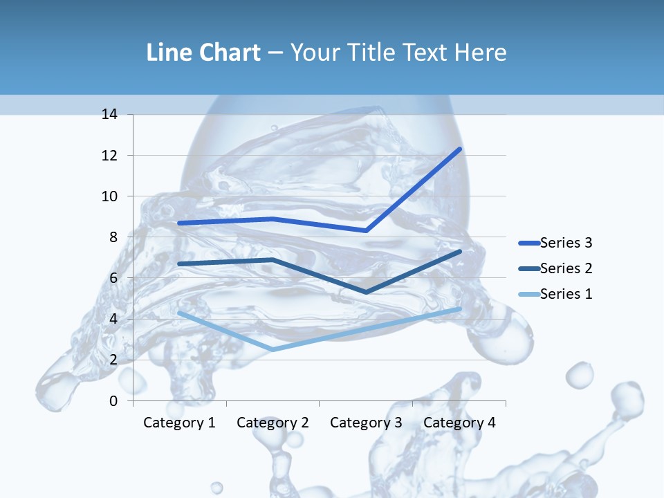 A Bottle Of Water With Water Splashing Out Of It PowerPoint Template