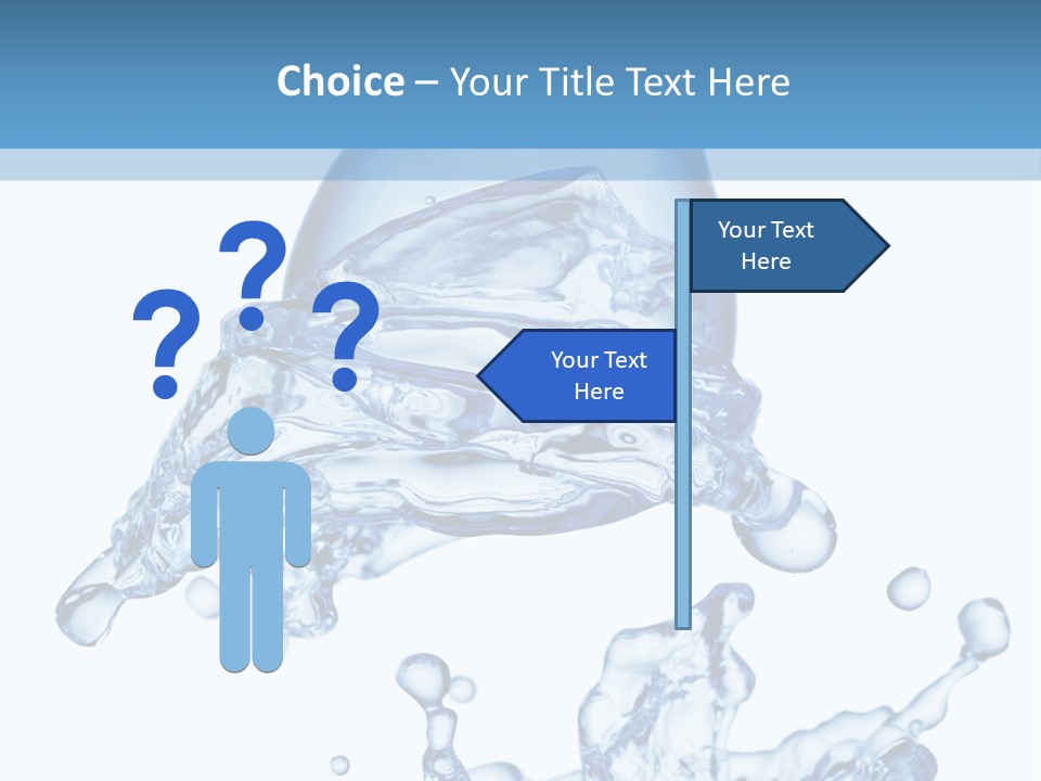 A Bottle Of Water With Water Splashing Out Of It PowerPoint Template
