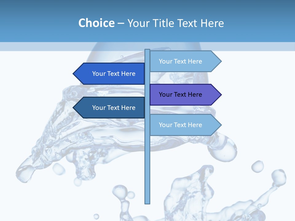 A Bottle Of Water With Water Splashing Out Of It PowerPoint Template