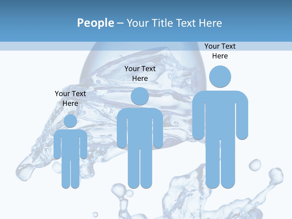 A Bottle Of Water With Water Splashing Out Of It PowerPoint Template