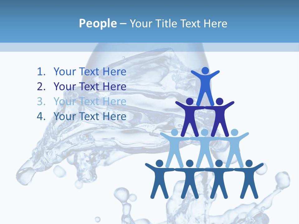 A Bottle Of Water With Water Splashing Out Of It PowerPoint Template