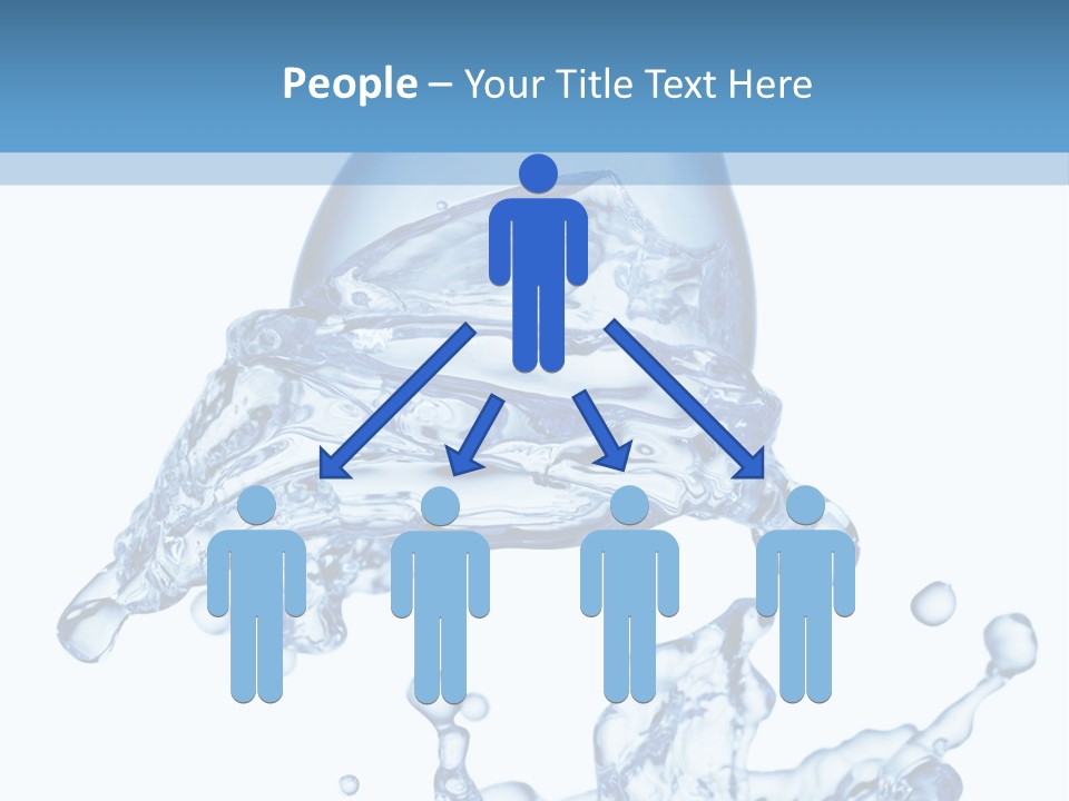 A Bottle Of Water With Water Splashing Out Of It PowerPoint Template