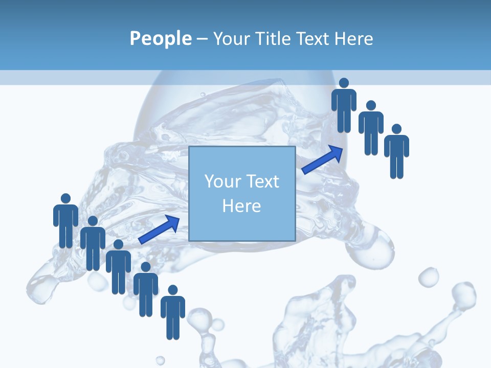 A Bottle Of Water With Water Splashing Out Of It PowerPoint Template