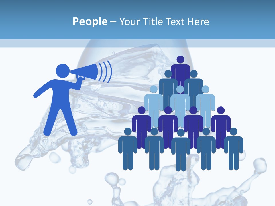 A Bottle Of Water With Water Splashing Out Of It PowerPoint Template