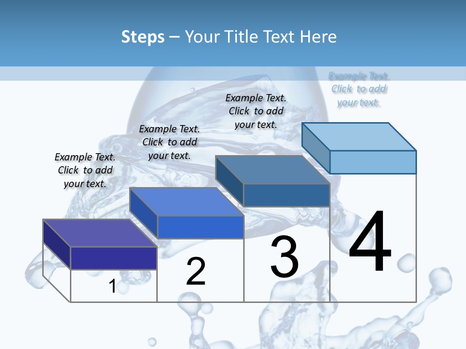 A Bottle Of Water With Water Splashing Out Of It PowerPoint Template
