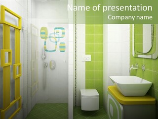 Mirror Tub Apartment PowerPoint Template