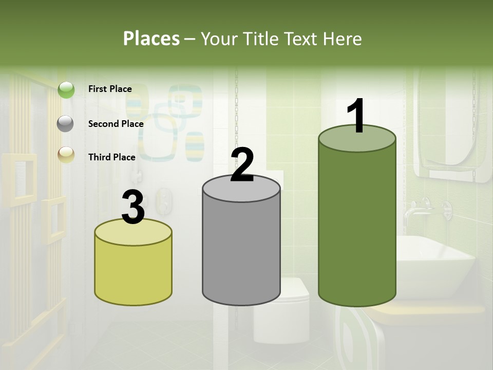 Mirror Tub Apartment PowerPoint Template