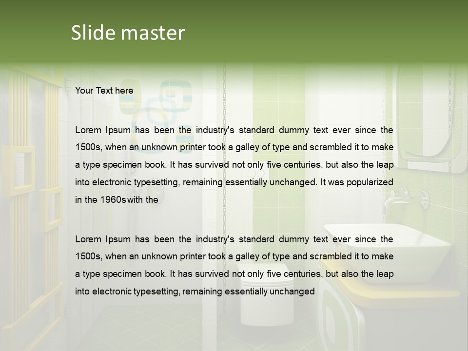 Mirror Tub Apartment PowerPoint Template