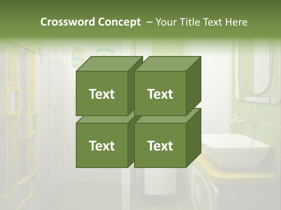 Mirror Tub Apartment PowerPoint Template