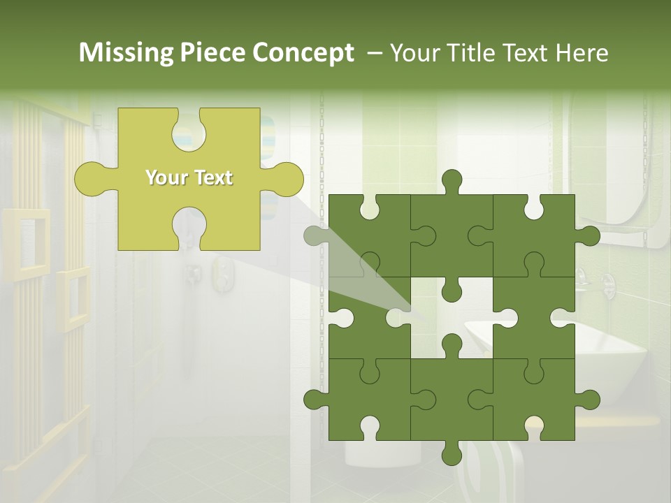 Mirror Tub Apartment PowerPoint Template