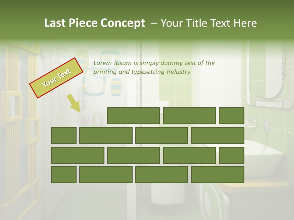 Mirror Tub Apartment PowerPoint Template