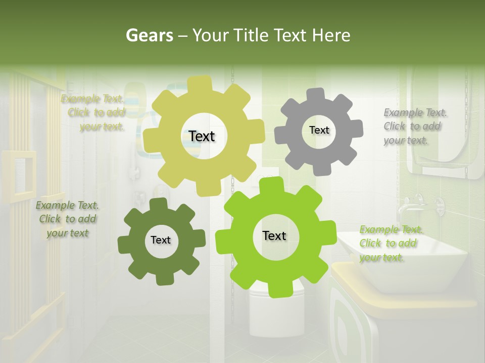 Mirror Tub Apartment PowerPoint Template