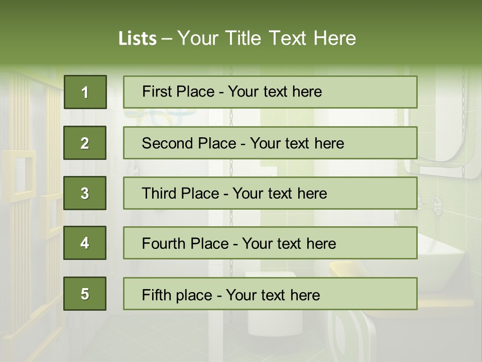 Mirror Tub Apartment PowerPoint Template